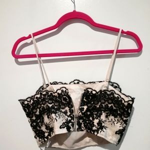 Black and white crop top